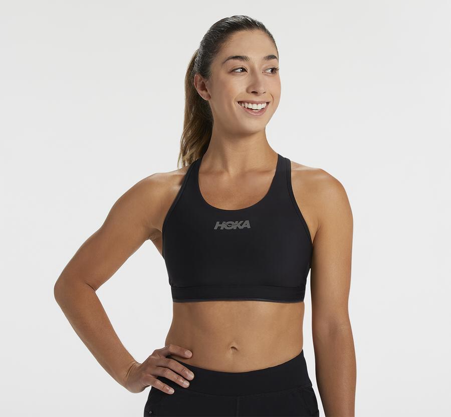 Hoka Australia One One Performance Sports - Womens Bra Black - AOYZQ-0421